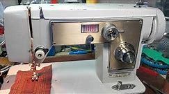Nelco sewing machine demonstration.