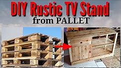 DIY Rustic TV Stand from PALLET | How to build TV Stand from pallet | DIY palletproject | JCHICA DIY