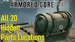 Armored Core 6 hidden parts locations, all 20 hidden chests, weapons, and items