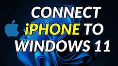 How to Connect iPhone to Windows 11 LAPTOP \PC