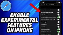 How To Enable Safari Experimental Features On iPhone (2024) - Easy Fix