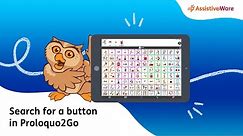 Search for a button in Proloquo2Go