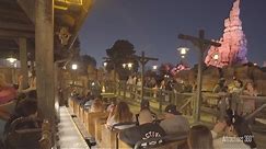 [4K] Big Thunder Mountain Coaster Ride at Night - Disneyland