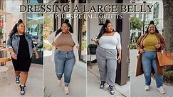 8 PLUS SIZE FALL OUTFITS FOR A LARGE BELLY | HOW TO DRESS YOUR APPLE SHAPE | FROM HEAD TO CURVE