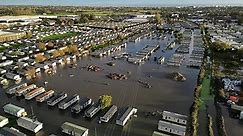 High water levels flood caravan park and block boat trips
