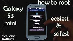 How to Root Galaxy S3 mini (GT- I8190) : Easiest & Safest Method - Works with All Firmwares