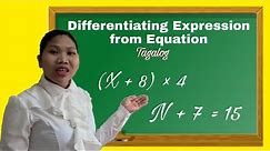 DIFFERENTIATING EXPRESSION FROM EQUATION