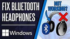 How to FIX Bluetooth Headphones Not Working on PC Windows 10/11
