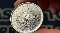 1972 France 5 Francs Coin • Values, Information, Mintage, History, and More
