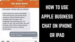 How to Use Apple Business Chat on iPhone or iPad