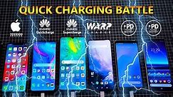 Huawei Mate 20X 5G vs Oneplus 7 Pro vs Sony Xperia 1 vs Pixel 3A XL Fast Charging Speed Test!