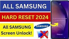 All Samsung Galaxy Hard Reset Unlock Screen Remove PIN Pattern Password Lock Without PC ✅