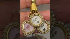 Victorian style “locket” by Maximal Art with faux pearl frames. It’s a Family heirloom!