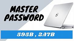 How to remove dell laptop bios password 595B and 2A7B ? Dell master bios password Generator