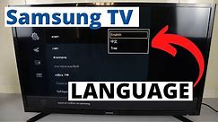 How to change language on Samsung LED TV
