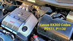 2000 Lexus RX300 Code P0171, P1130 System Too Lean, DIY Troubleshooting