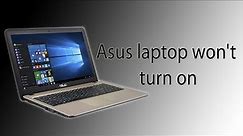 how to fix asus laptop won't turn on