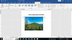 How to mirror image in word 2016