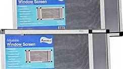 Fenestrelle Expandable Window Screen, 2 Way Adjustable, Horizontal (10" H x 19" - 36" W) or Convert to Vertical (19" H x 10" - 18" W), Perfect Replacement Screen for Windows, 2 Pack of Small Screens