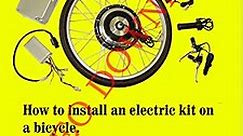How to install an electric kit on your bicycle