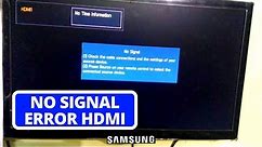 [SOLVED] No Signal Error from HDMI connections Samsung TV || HDMI ports "No Signal" on Samsung TV
