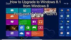 How to Upgrade to Windows 8.1 from Windows 8 - Free & Easy - Windows 8.1 Update