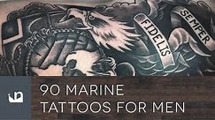 90 Marine Tattoos For Men - USMC - Semper Fidelis