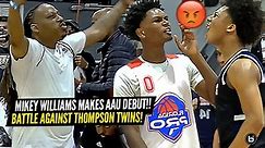 Mikey Williams Makes CRAZY AAU Debut vs 5 Star Thompson Twins! The MOST LIT AAU Game of 2021!