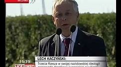 Lech Kaczyński przemawia na Westerplatte 1.09.2009