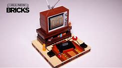 Lego My First Television 80s Edition with My Old Basement Speed Build designed by Chris McVeigh