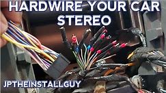 install a car stereo without a wire harness - hardwire