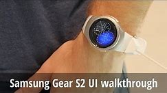 Samsung Gear S2 Tizen UI walkthrough
