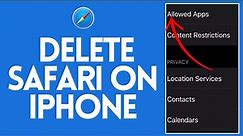 How to Remove Safari from iPhone (2024) | Permanently Delete Safari on iPhone