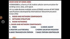 OVER VIEW OF CDMA 2000