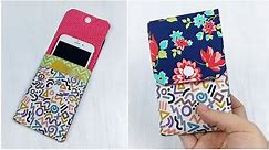 Simple phone case pouch from fabric tutorial / How to make a smartphone pouch