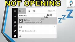 Windows 10 Settings not Opening Working Fixed
