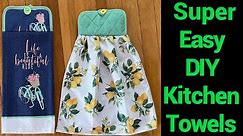 How To Make Hanging Kitchen Towels /Quick & Easy Dish Cloths For The Stove Handle/Kitchen Towels DIY