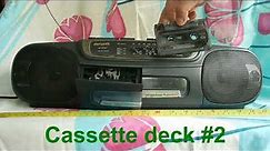 Vintage aiwa CS-W320SH stereo radio cassette recorder Boombox