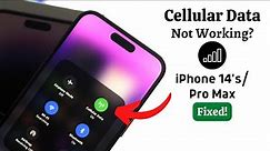 iPhone 14's: Cellular Data Not Working! - How to Fix [Greyed Out]