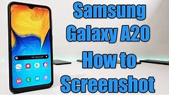 2 ways to Screenshot on the Samsung Galaxy A20