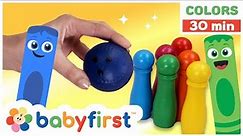 Toddler Learning Video | COLOR CREW MAGIC - Bowling & Basketball Games for Kids | DIY | BabyFirst TV
