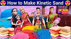வசந்த காலம் Episode 40 /little barbies making and playing Kinetic Sand |barbie tamil | barbie story