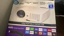 ONN 720p Portable Projector With Roku Stick From Walmart Review////Good Investment!