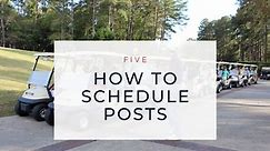 How to Schedule Posts