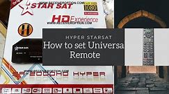 Hyper starsat Receiver Universal Remote control code Setting one for all universal remote codes