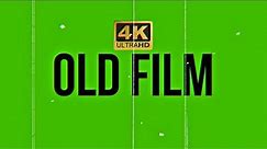 Old Film Effect Green Screen Footage 4K UHD