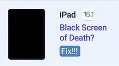 [100% Work]How to Fix iPad Black Screen of Death on iPadOS 16