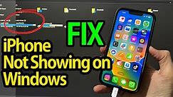How to Fix iPhone not Showing up on PC Windows 8/10/11