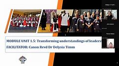 Plenary Session Video - Transforming Understandings of Leadership