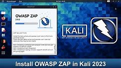 How to Download and Install ZAP in Kali Linux 2023?